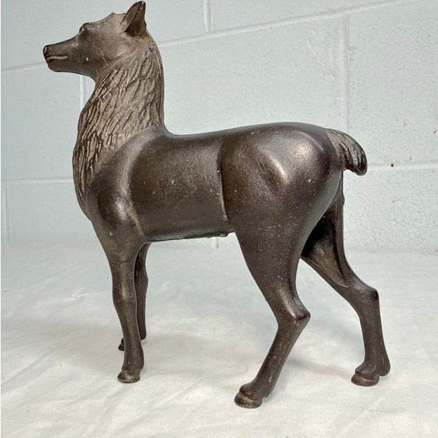 Figurative Large Antique Early 1900's a.c. Williams Cast Iron Stag Deer Still Coin Bank For Sale - Image 3 of 12