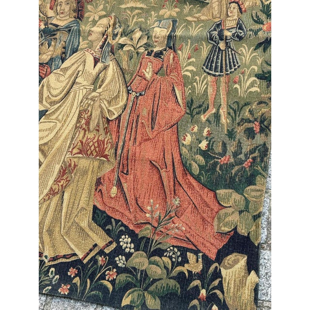 French Aubusson Style Tapestry, 1960s For Sale - Image 14 of 18