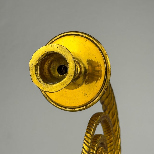 Large Bronze Wall Candle Sconce, France, 1950s For Sale - Image 10 of 18