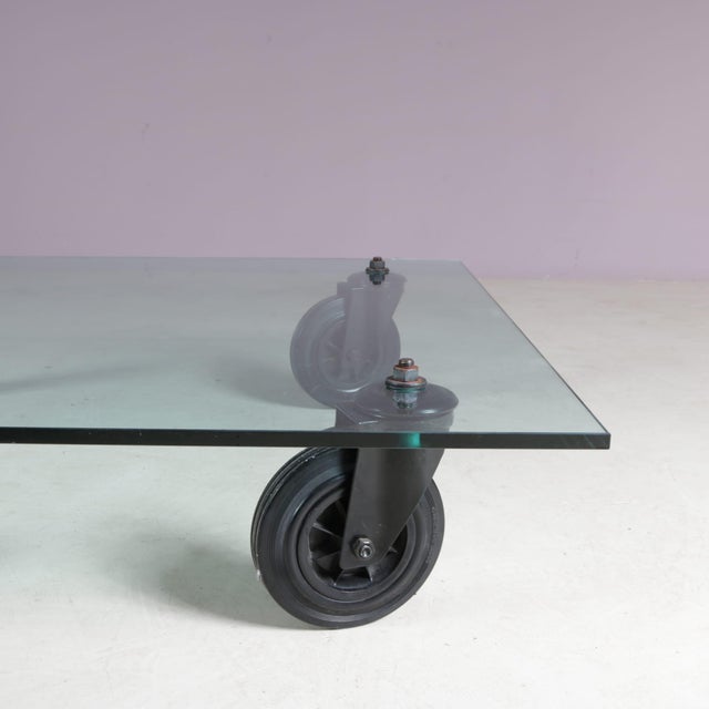 Gae Aulenti Tavolo con Ruote / Table with Wheels by Gae Aulenti for Fontana Arte, Italy, 1980s For Sale - Image 4 of 10