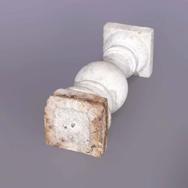 Persian 20th Century Cast Hard Stone Balustrade Sculpture or Plant Display Pedestal For Sale - Image 3 of 13