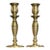 Vintage Pair of Heavy, Brass Candle Stick Holders For Sale