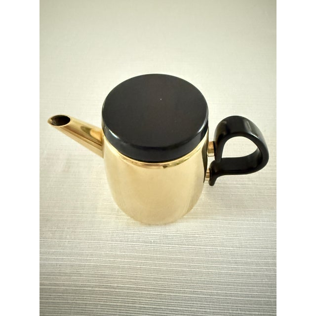 Henning Koppel 1950s Georg Jensen Brass Coffee (Or Mocha) Set Designed by Henning Koppel For Sale - Image 4 of 8