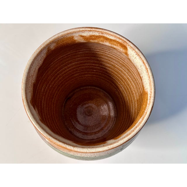 Brown Modernist Studio Ceramic Art Vase from Helma Klett, Germany, 1940s For Sale - Image 8 of 11