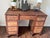 Brown Pair of Refinished Vintage Pieces — Reimagined as Nightstands | Walnut & Deep Green With Brass Hairpin Legs For Sale - Image 8 of 8