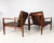 Elegant Pair of Danish lounge chairs, model FD118, designed by Grete Jalk for France & Søn in the 1960s. Crafted from...