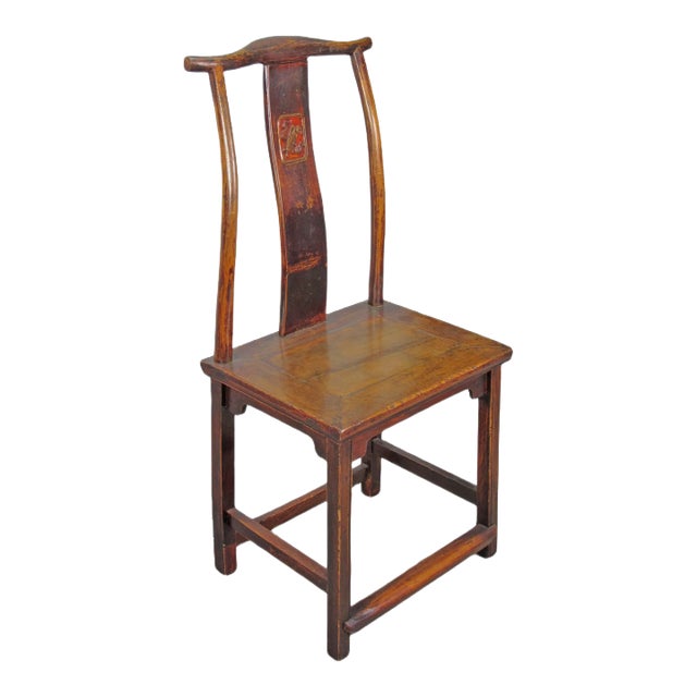 Antique High Yoke Back With Hand Carved Back For Sale