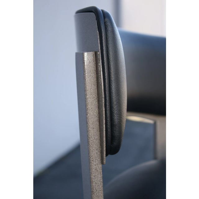 Metal Wesley Allen Bali Swivel Stool With Low Back For Sale - Image 7 of 8