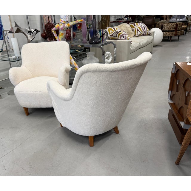 Pair of Gustav Axel Berg Swedish Club Chairs Circa 1945 For Sale - Image 17 of 18