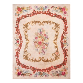 1930s American Hooked Rug ( 9' x 11'8" - 275 x 355 cm ) For Sale