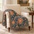 Not Yet Made - Made To Order Navy and Terracotta Floral Woven Throw Blanket – 60 × 50 For Sale - Image 5 of 6