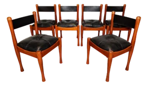 Model 620 Dining Chairs by Silvio Coppola for Bernini, Italy, 1960s, Set of 6