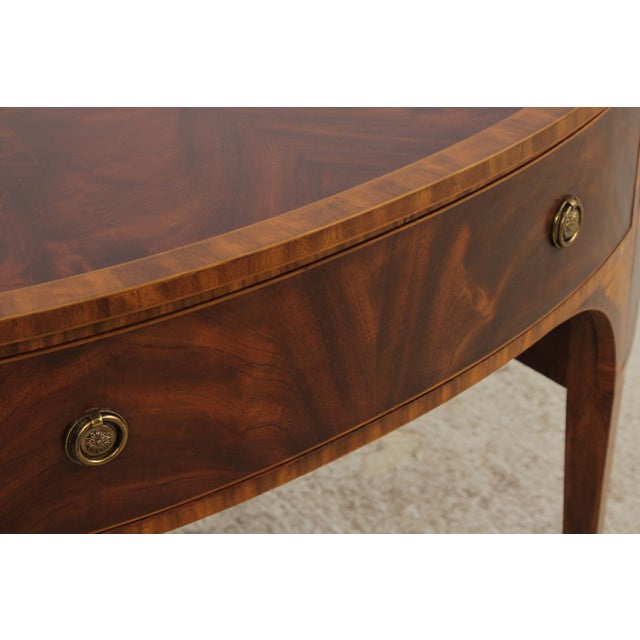 Maitland Smith Flame Mahogany Banded Demilune Sideboard For Sale - Image 11 of 18
