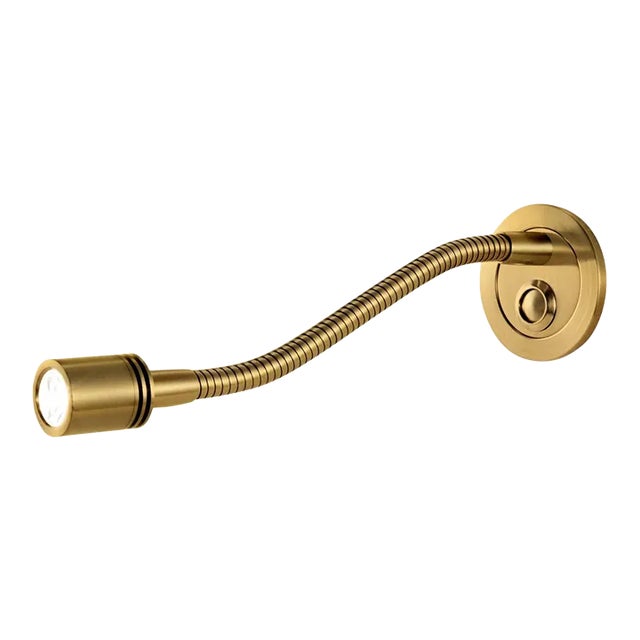 Brushed Brass Led Reading Light With Button For Sale