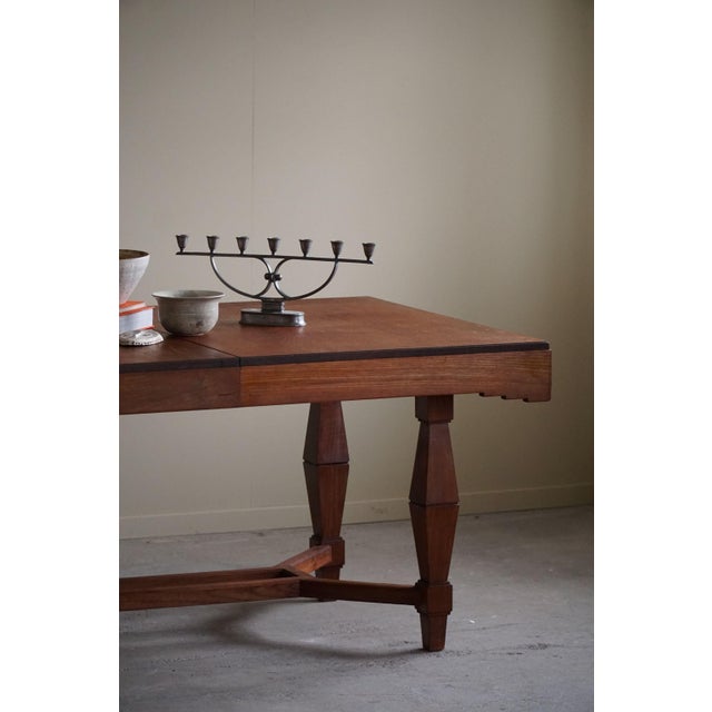 Vintage Art Deco Dining Table in Teak, 1940s For Sale - Image 11 of 18