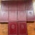 Vintage Leather Books - Set of 10 - Decorative - Burgundy Red and Gold For Sale - Image 11 of 13
