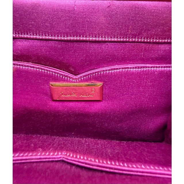 1990s Judith Leiber Karung Snakeskin Amethyst Rose Quartz Gemstones Day Evening Shoulder Handbag For Sale - Image 10 of 10