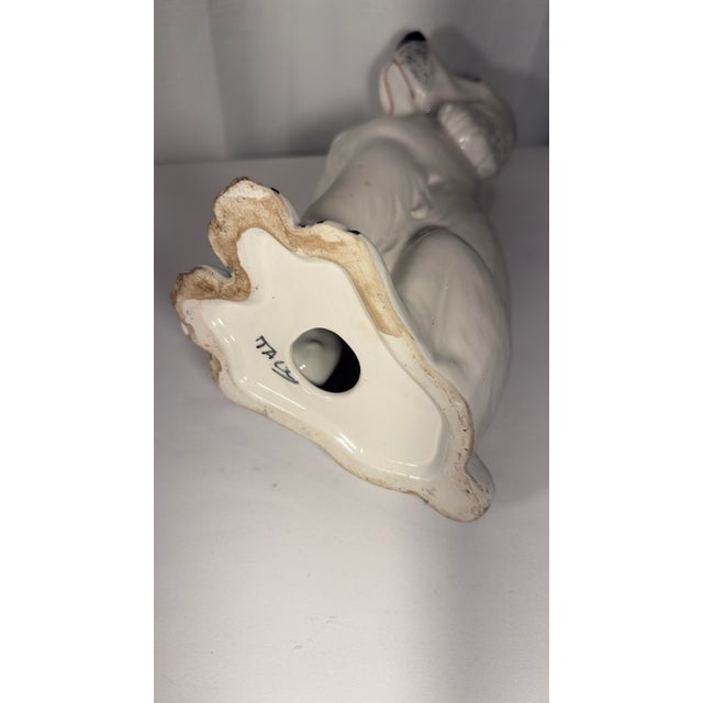 Vintage Italian Mid-Century Modern Glazed Ceramic Cocker Spaniel Dog Figurine For Sale - Image 12 of 12