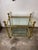 Maison Jansen Vintage Brass and Glass Serving Trolley or Bar Cart Italy For Sale - Image 4 of 11