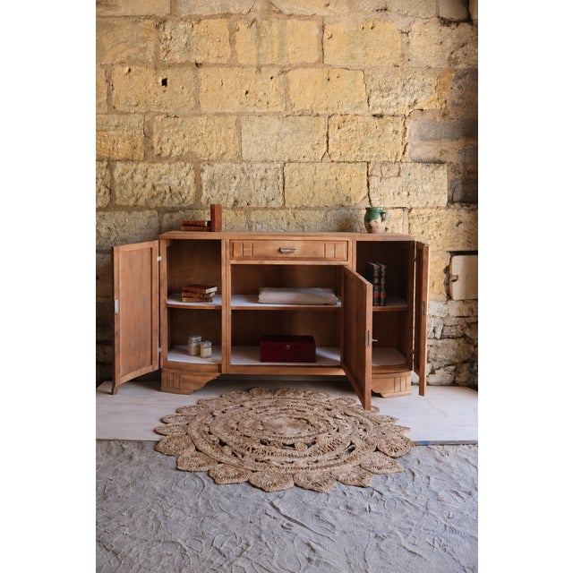 Large Art Deco Walnut Buffet, 1930s For Sale - Image 9 of 10