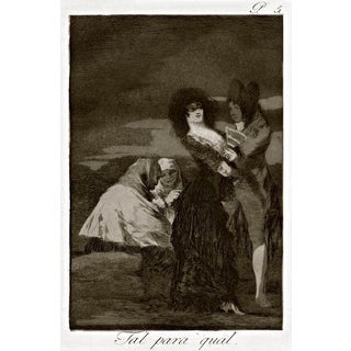 Francisco Goya, Tal Para Qual, 1868, Etching and Aquatint For Sale