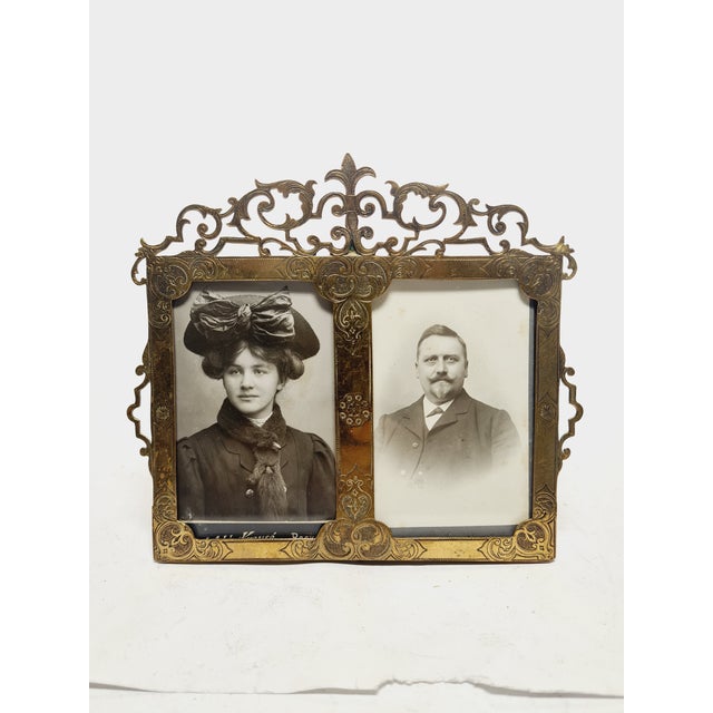 Art Nouveau Diptych Frame, Belgium, 1900s For Sale - Image 11 of 14