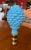 Antique Late 19th Century French Hobnail Blue Opaline Glass Newel Post Finial For Sale - Image 4 of 4