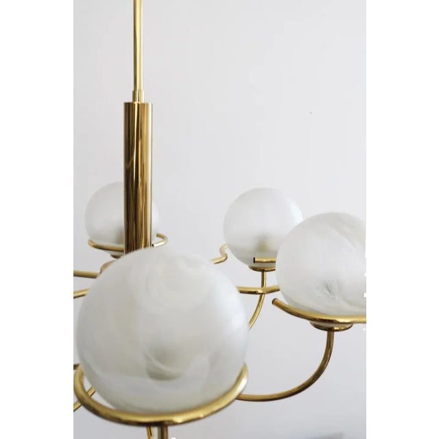 Mid-Century Modern Brass Chandelier and Wall Light by Sarfatti, 1960s, Set of 2 For Sale - Image 6 of 10