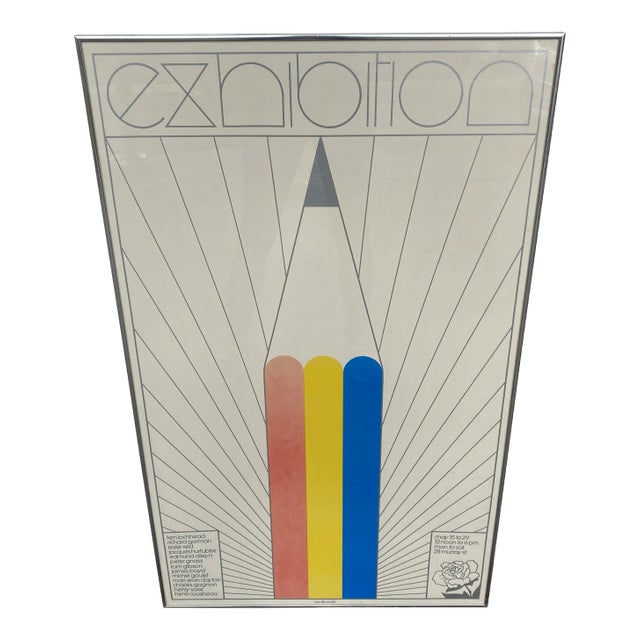1970s Pop Art Exhibition Poster by Neville Smith, Framed For Sale