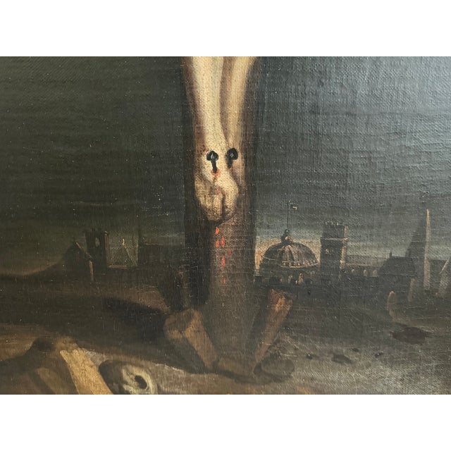 Christ on the Cross, 1700-1750, Oil on Canvas, Framed For Sale - Image 9 of 13