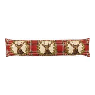 Stag Red Tartan Draught Excluder - 90x20 Cm (36"x9") For Sale