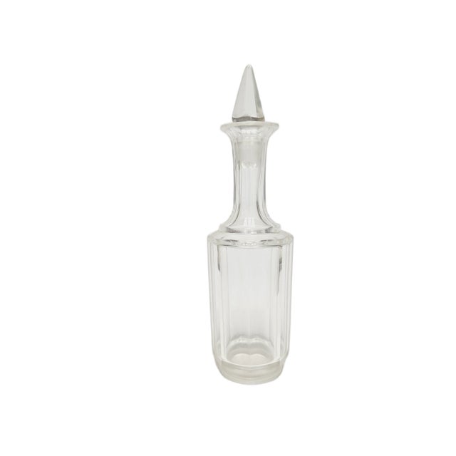 Biedermeier Style Czechoslovakian Olive and Oil Carafe, 1900s, in Good conditions. Designed 1890 to 1919 This piece has an...