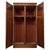 An impressive and beautifully crafted early 20th-century English Edwardian wardrobe, constructed in walnut and...