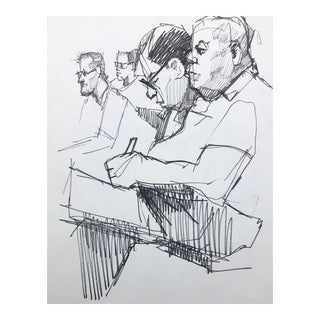 1980s John Reilly Art Class Drawing For Sale