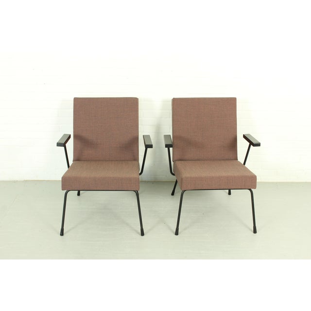 Metal 1407 Armchairs by Wim Rietveld for Gispen, 1950s, Set of 2 For Sale - Image 7 of 16