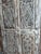 1920s Distressed Hand-Carved Wooden Barn Door With Metal Studs – Vintage Sliding Door Panel 84x36 For Sale - Image 5 of 6