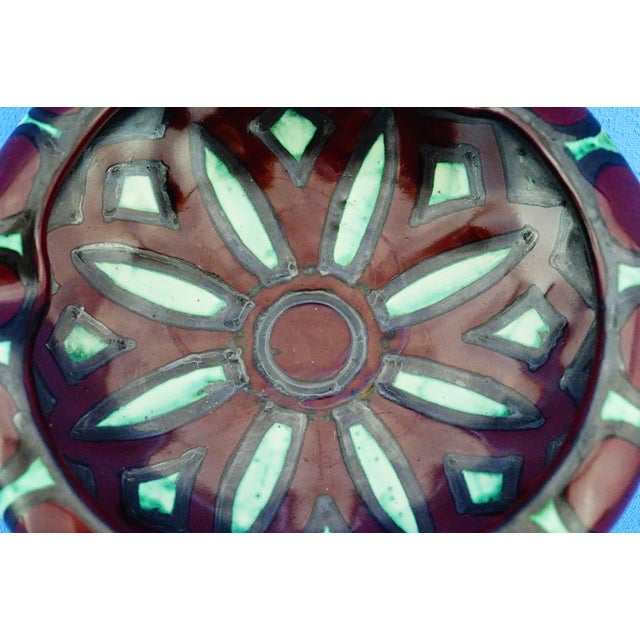 Vintage Art Deco Futurist Ceramic Ashtray by Fama F.A.M.A. Ascoli Piceno, 1930s For Sale - Image 11 of 18