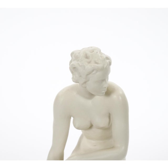 Early 20th Century Rosenthal Porcelain “The Crouching Woman” by Fritz Klimsch For Sale - Image 4 of 10