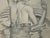 Illustration 1940s Original Signed Graphite Illustration of Art Deco Swimmer in Water, 14 X 10 In. For Sale - Image 3 of 6