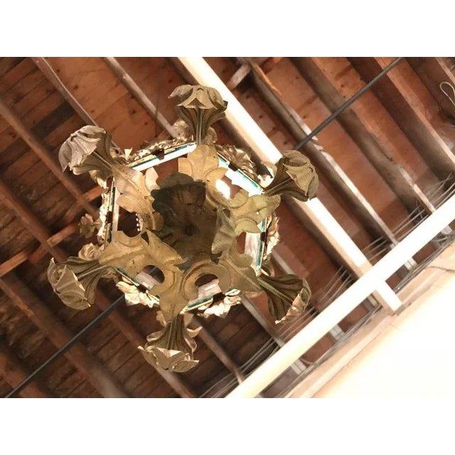 Hollywood Regency Georgian Style Chandelier With a Globe Centre Matching Chain and Canopy For Sale - Image 3 of 10