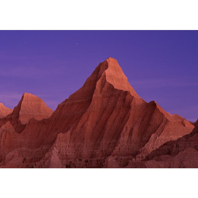 Art Deco Badlands at Blue Hour, Original Landscape Photograph For Sale - Image 3 of 4