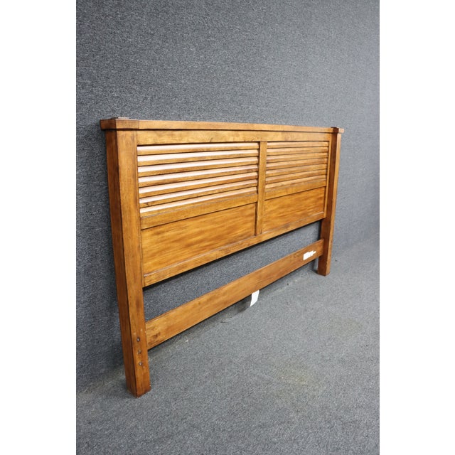 2010s Ethan Allen Contemporary King Cherry Headboard For Sale - Image 5 of 8