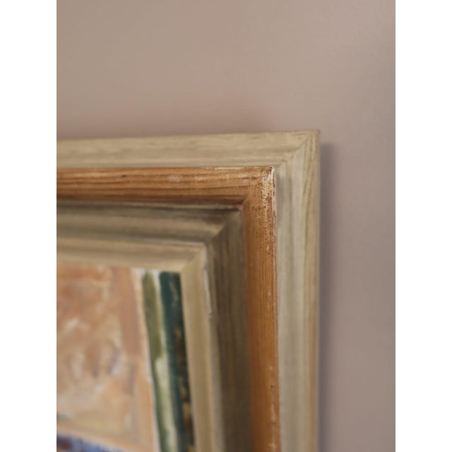 Paint Mid-Century Modern 'Figures at the Window' Vintage Swedish Expressive Figurative Oil Painting, Framed For Sale - Image 7 of 14