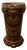 French Louis XV Pedestal Stand – Marble Top, Hand-Painted Details & Gold Leaf Accents For Sale