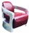 Aviators Armchair in Aluminium with Red Leather Upholstery For Sale - Image 11 of 11