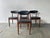 Dining Chairs in Black Leatherette with Floating Backrest from Schreiber, 1960s, Set of 4 For Sale - Image 5 of 8