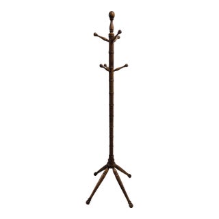 Antique Oak Coat Rack For Sale