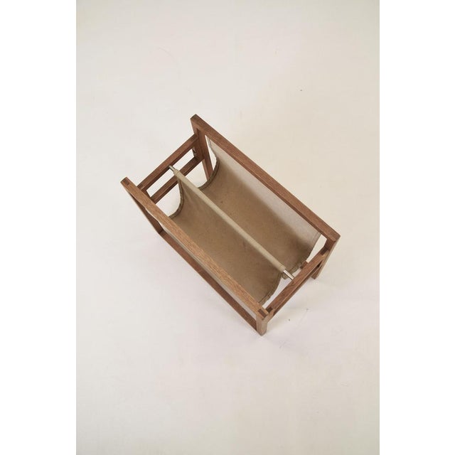 Danish Magazine Holder attributed to Henning Wind-Hansen for Sika Mobler, 1960s For Sale - Image 4 of 7