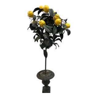 1950s Italian Tole Lemon Tree For Sale