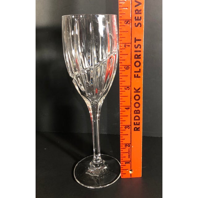 Set of 6 Contemporary Wine Glasses Mikasa Uptown Cut Crystal Chairish